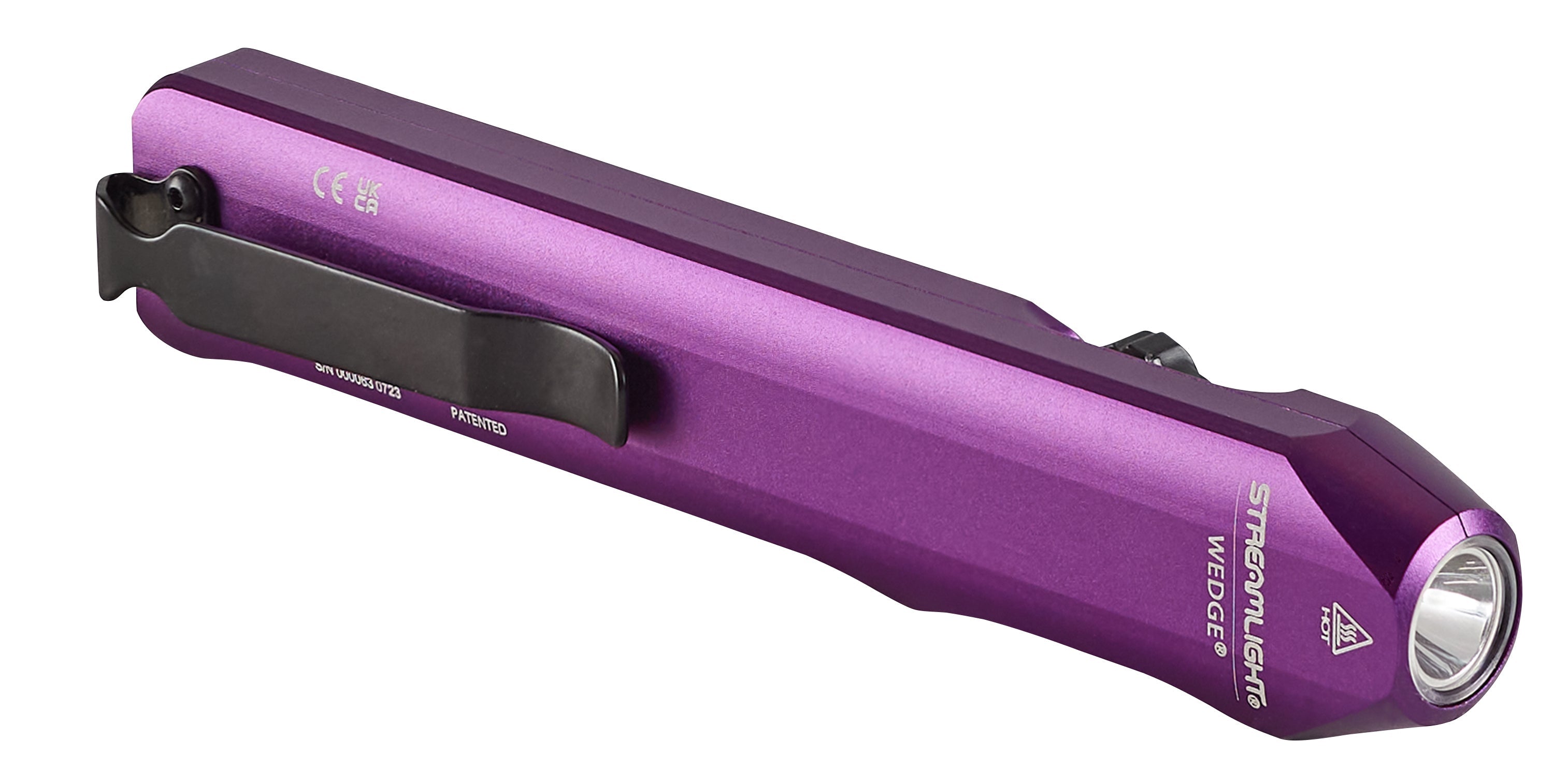 Streamlight Wedge Slim Flashlight USB-C cord, lanyard - Purple