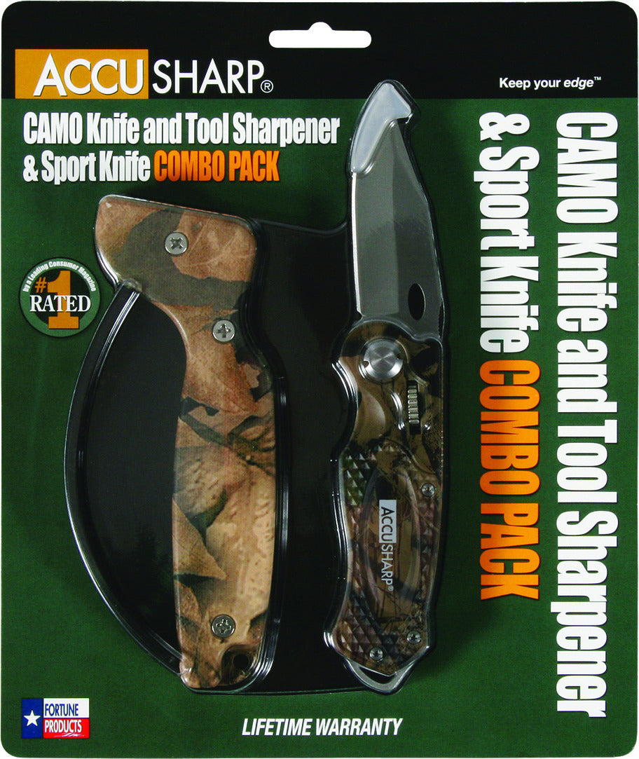 AccuSharp Sharpener/knife combo - Camouflage