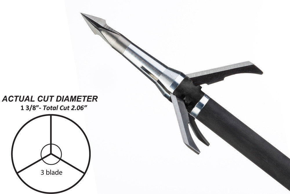 Grim Reaper Pro Series Mechanical Broadheads - Carni-Four 125 gr 4-Blade (1 1/2" & 1 1/4") - #1651