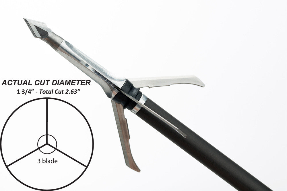 Grim Reaper Razorcut Mechanical Broadheads - 100 gr EXTRA (1 3/4'')