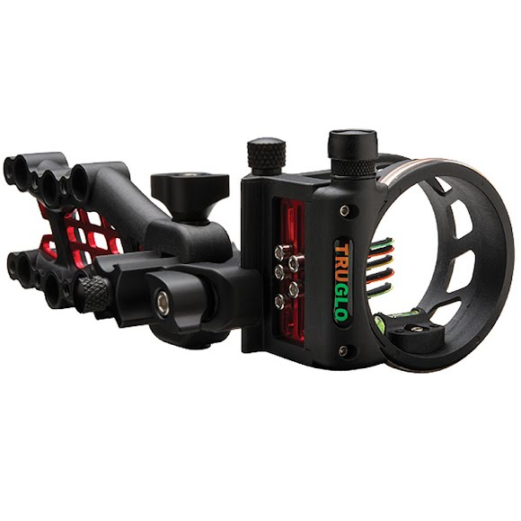 TruGlo Carbon Hybrid 5 Pin 019 Fiber Optic Archery Bow Sight Matte Black