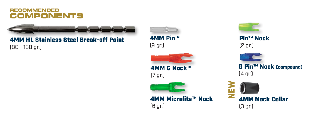EASTON A/C/E SHAFTS (12 PACK)