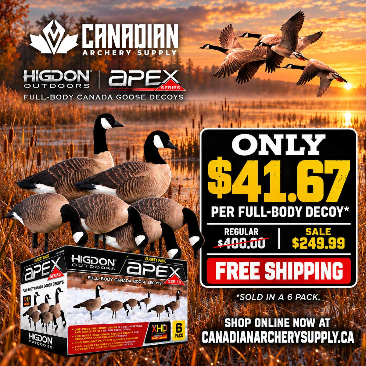 Higdon APEX Full-Size Full-Body Canada Variety Pack B