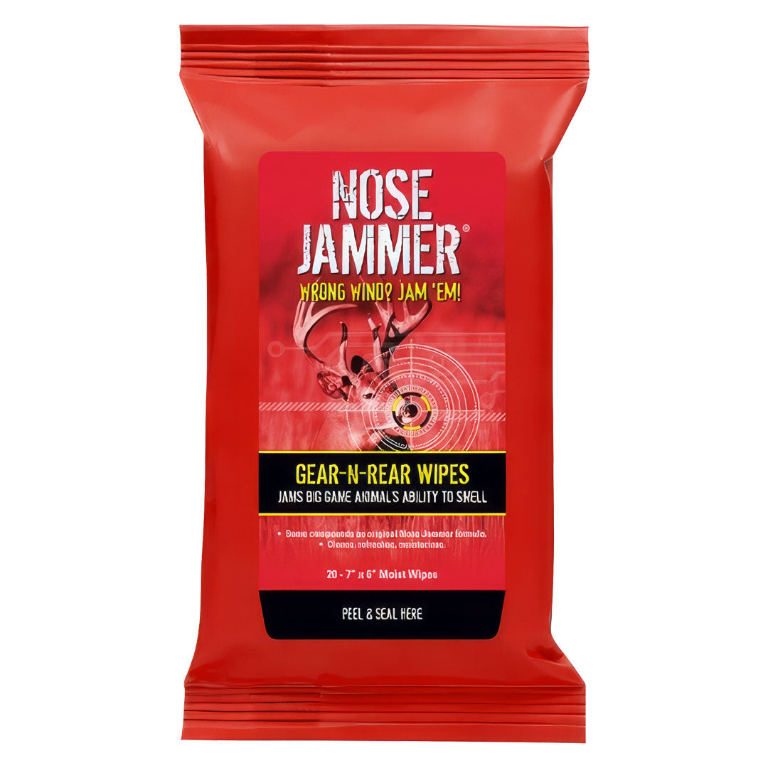 Nose Jammer Gear 'N Rear Scent Elimination Field Wipes (20 Pack)