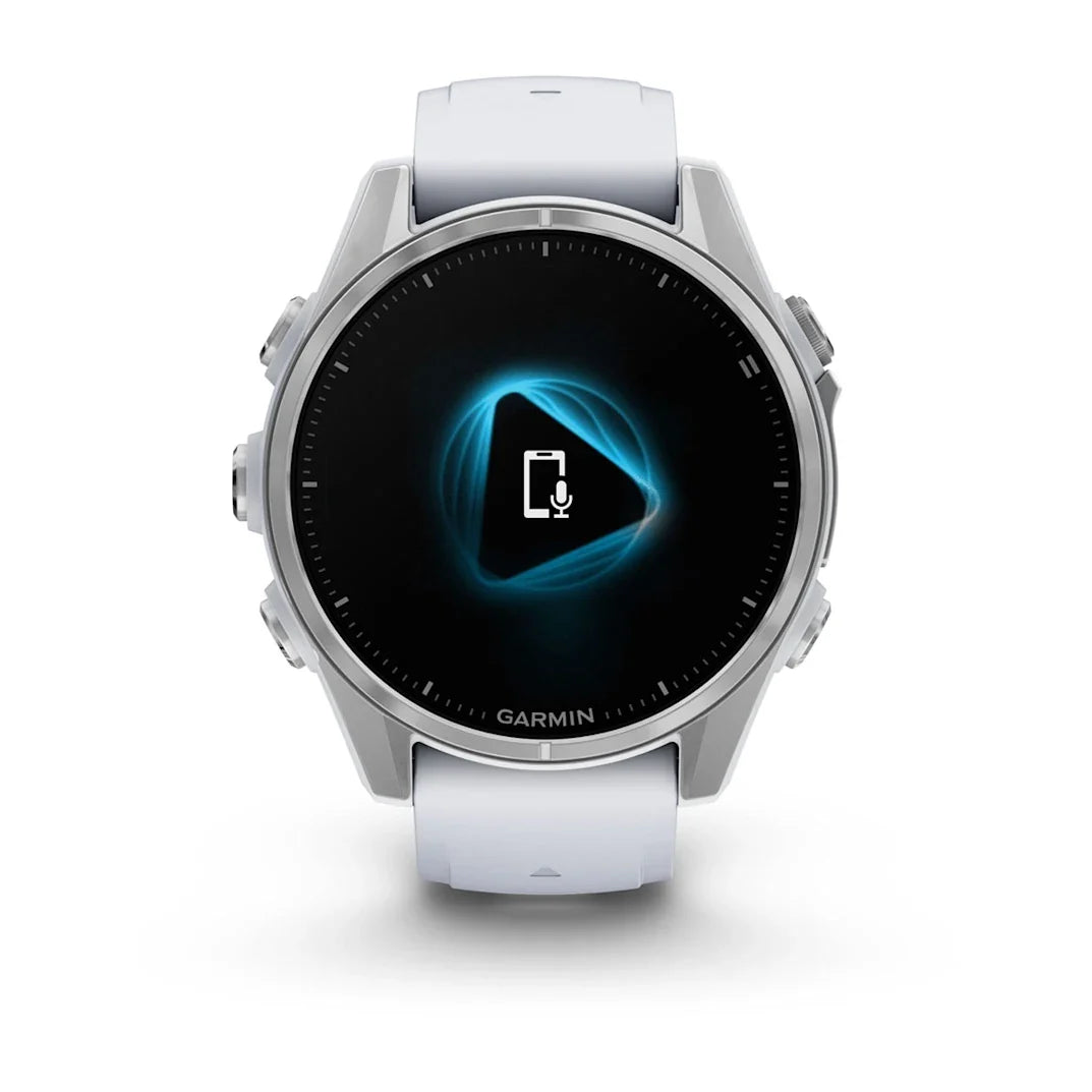 Garmin fēnix 8 – 43 mm AMOLED Silver with Whitestone Silicone Band