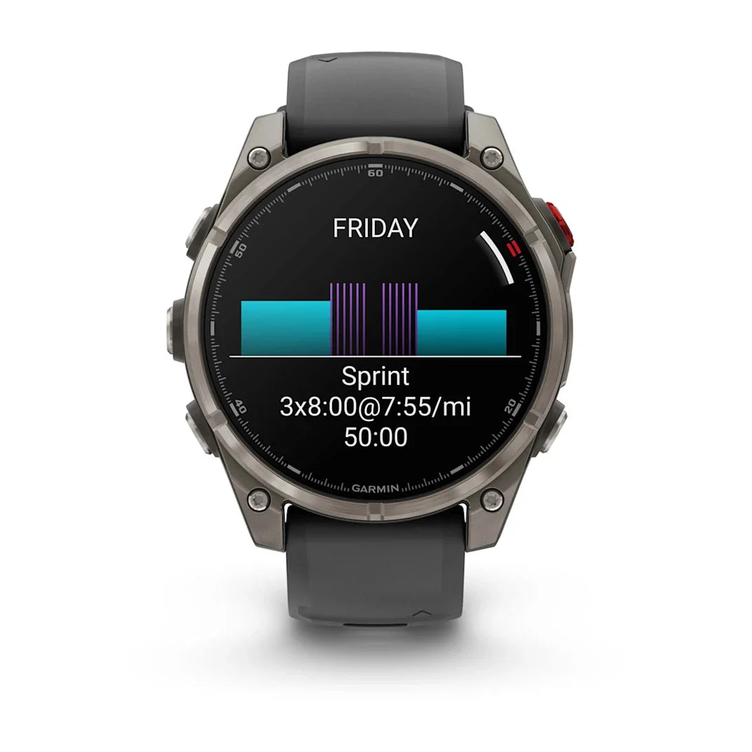 Garmin fēnix 8 Pro 47 mm AMOLED Sapphire Titanium with Graphite / Black Silicone Band