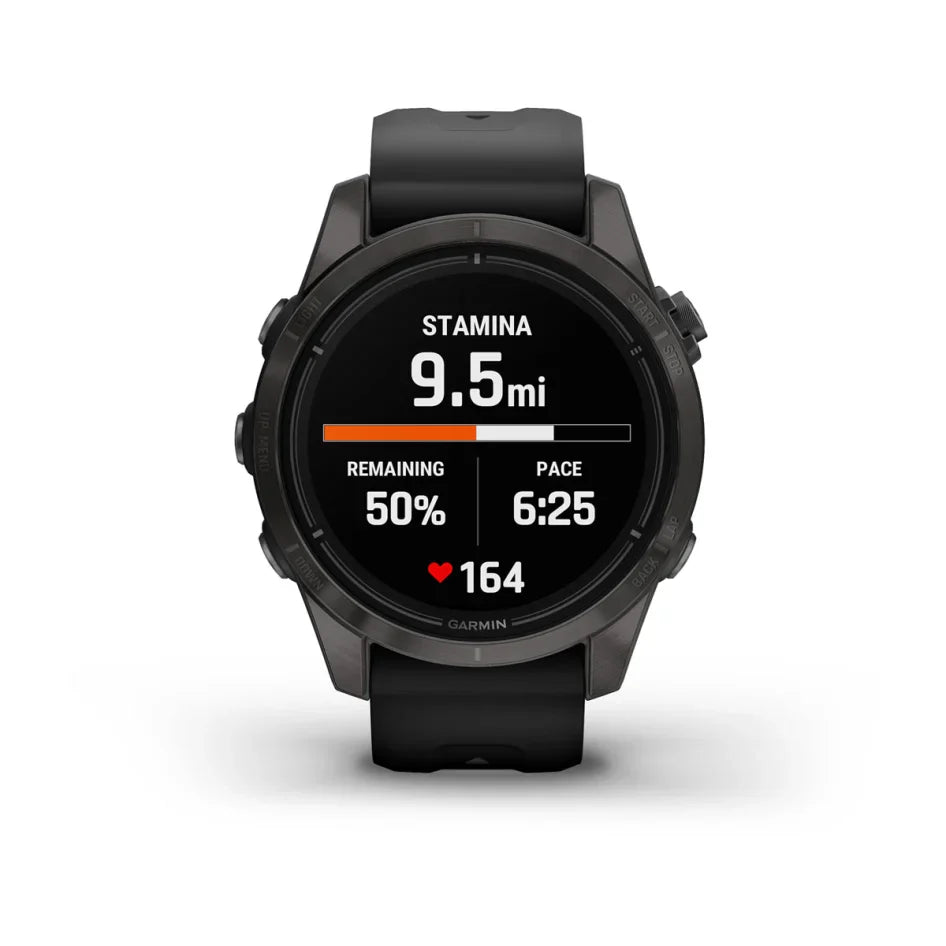 Garmin epix™ Pro (Gen 2) – Sapphire Edition Carbon Gray DLC Titanium with Black Band 42 mm
