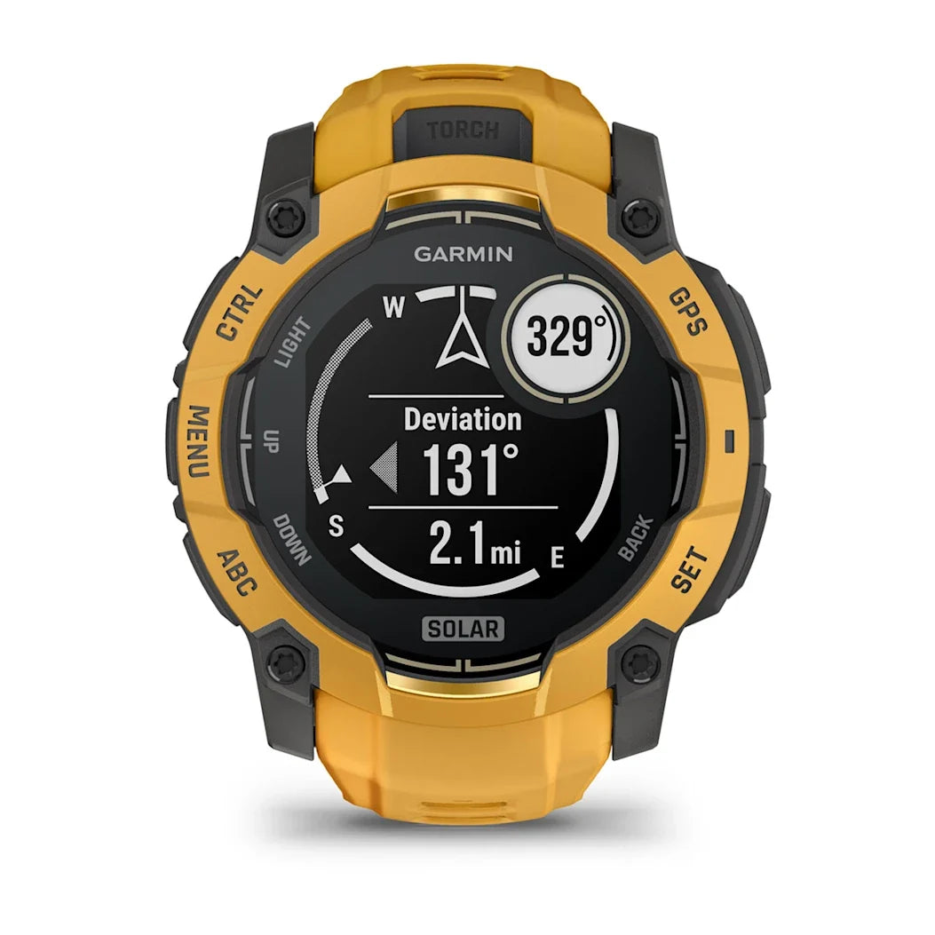 Garmin Instinct 3 – 50 mm Solar Sunburst with Sunburst / Gray Band