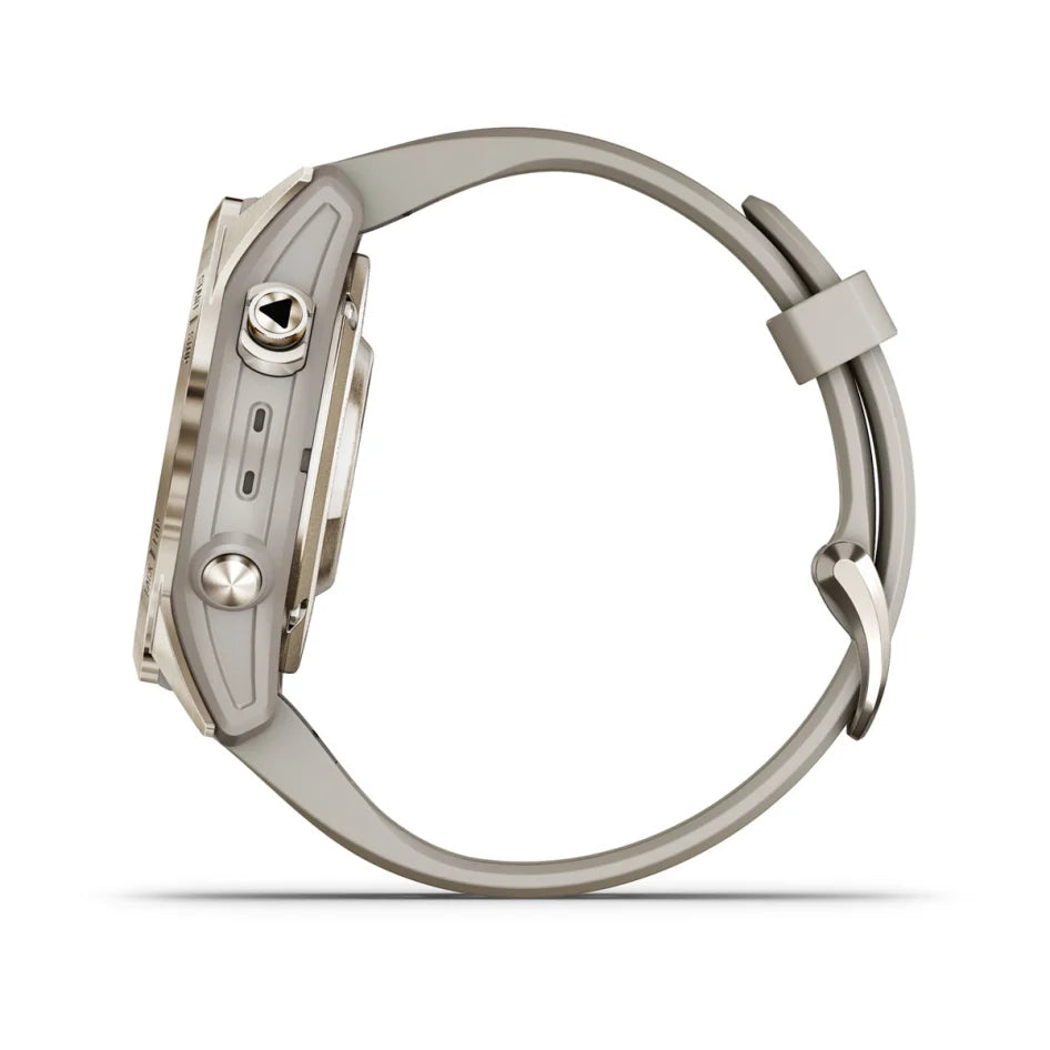 Garmin epix Pro (Gen 2) – Sapphire Edition Soft Gold with Light Sand Band 42 mm