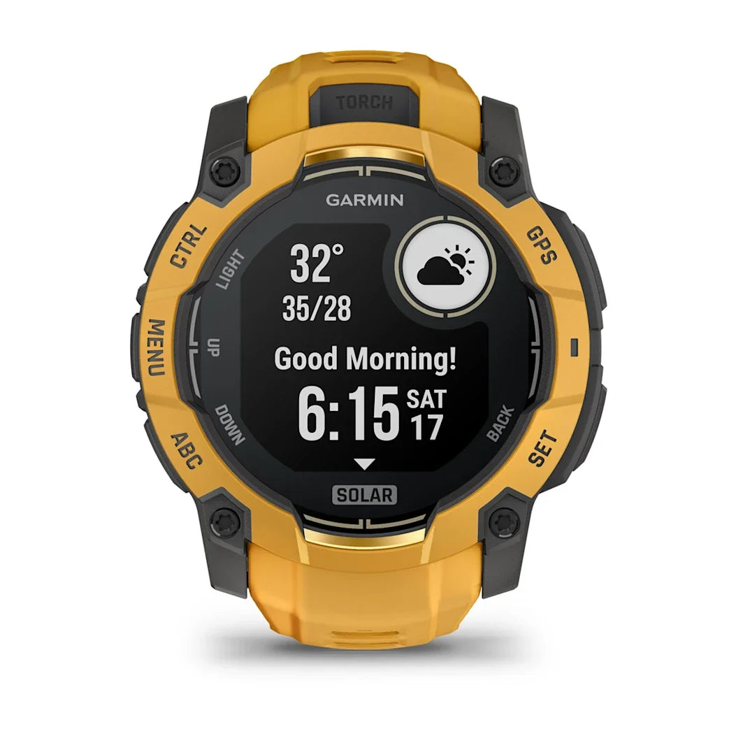 Garmin Instinct 3 – 50 mm Solar Sunburst with Sunburst / Gray Band
