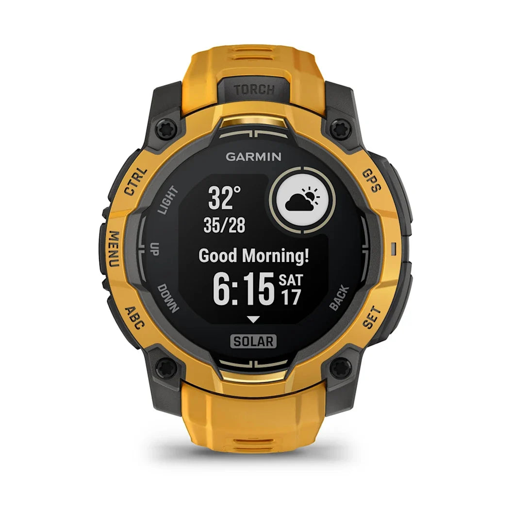 Garmin Instinct 3 – 45 mm Solar Sunburst with Sunburst / Gray Band