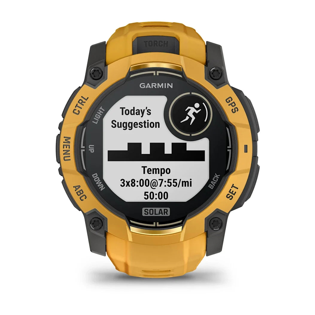 Garmin Instinct 3 – 50 mm Solar Sunburst with Sunburst / Gray Band