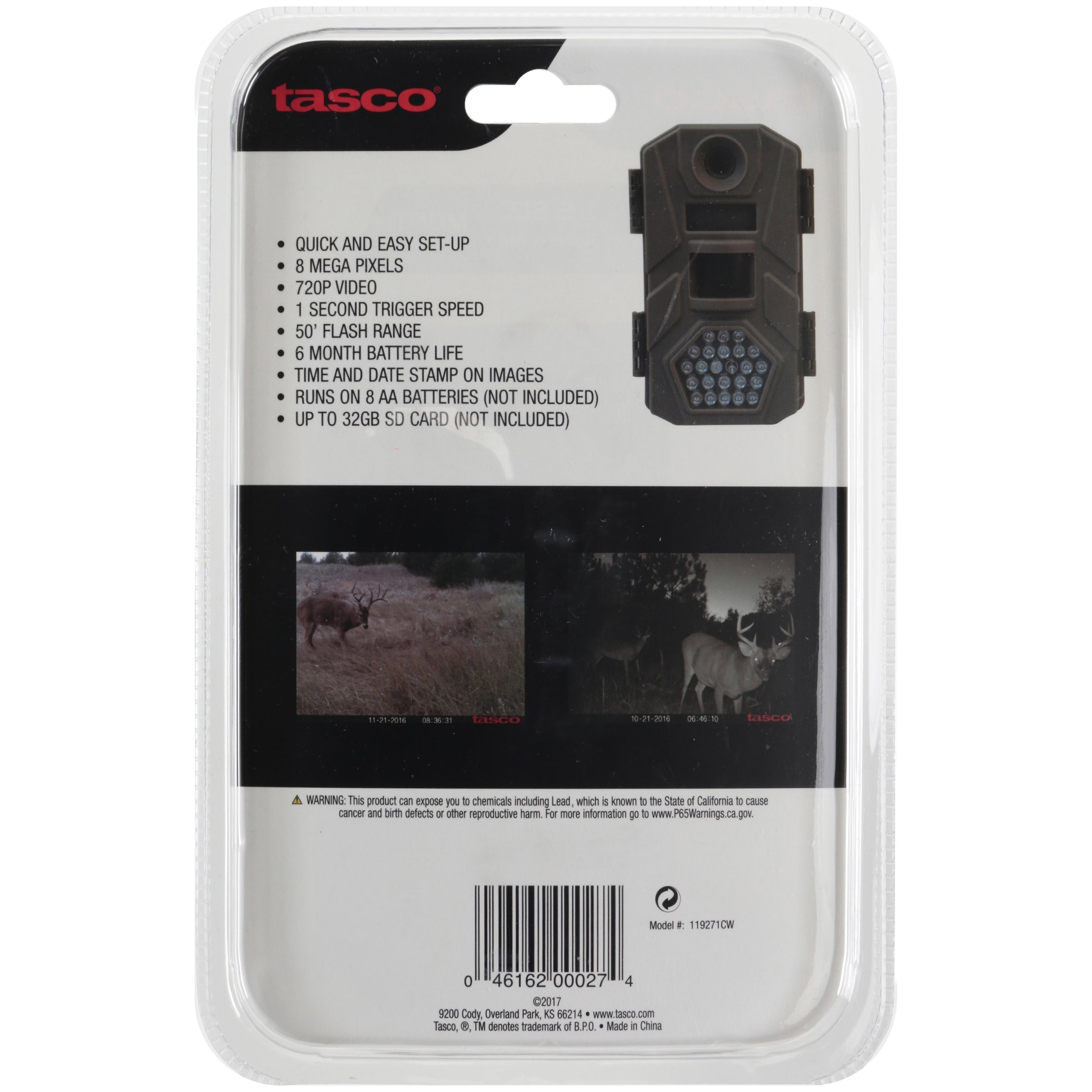 TASCO 8MP TRAIL CAMERA
