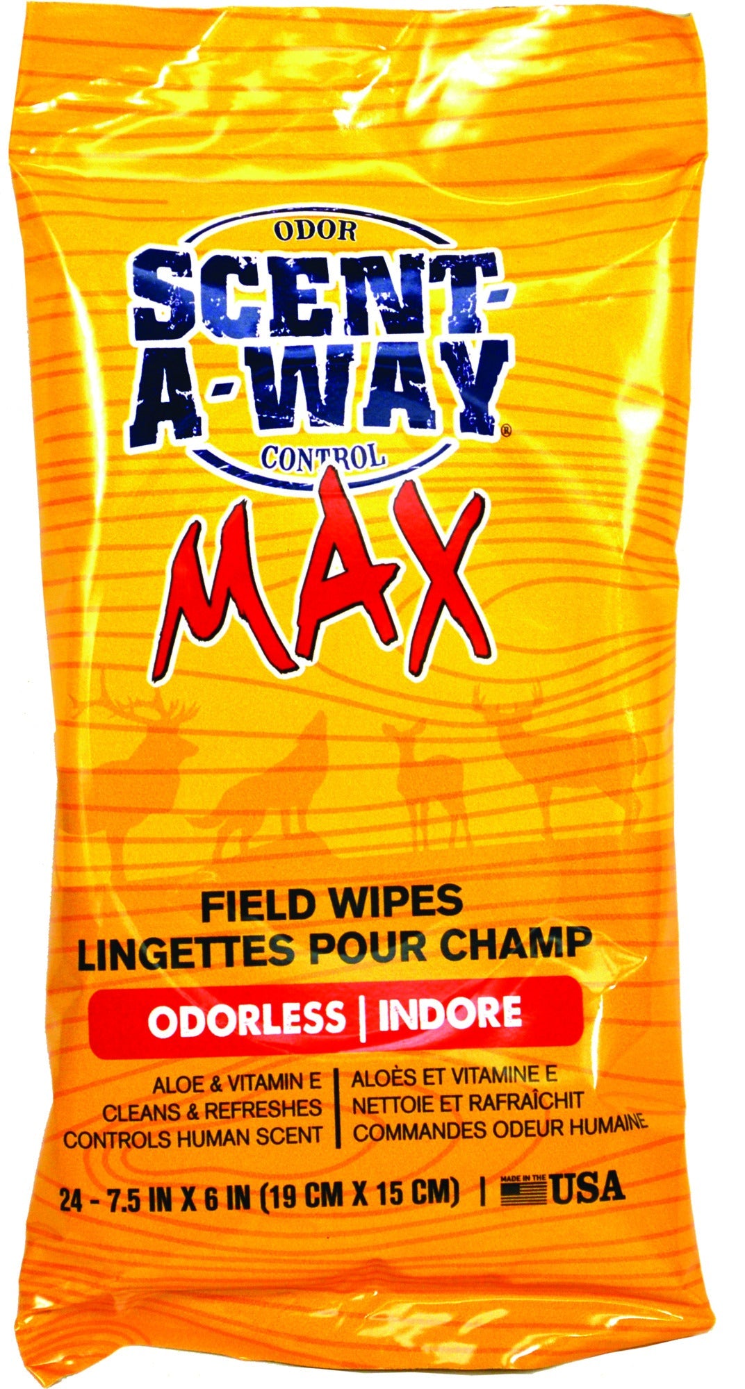 Hunter's Specialties Scent-A-Way® MAX Odourless Field Wipes, 24-pk