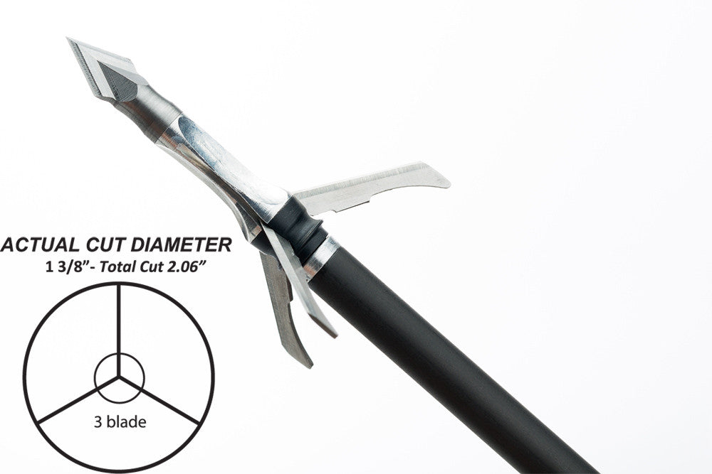 Grim Reaper Razorcut Mechanical Broadheads - 100 gr Whitetail Special (2") 3 Blade