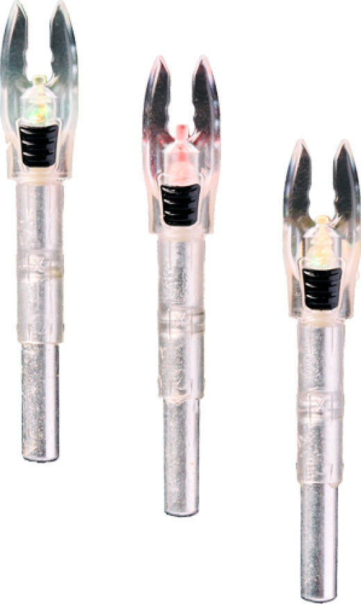 Nockturnal Shift Universal  Strobing Red  Green Lighted Nock 3Pack