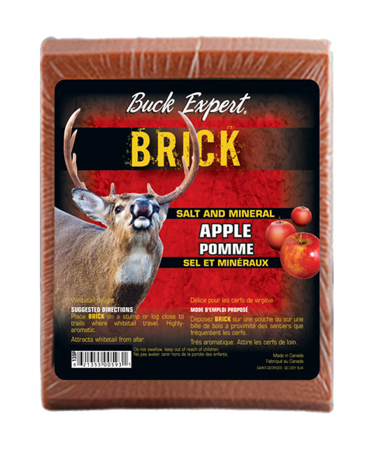 Buck Expert Salt  minerals block for Deer - APPLE - 2kg