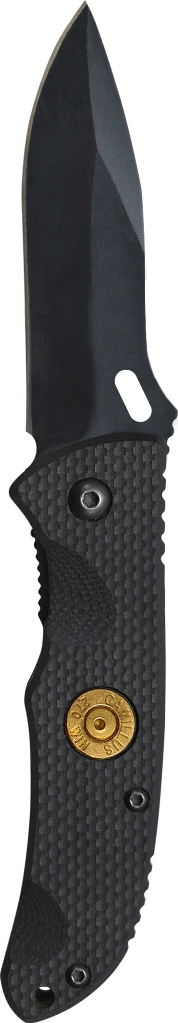 Camillus CAM-19472 Folding Knife, Centrefire .270 Shell Casing G10 Handle, 6.75"