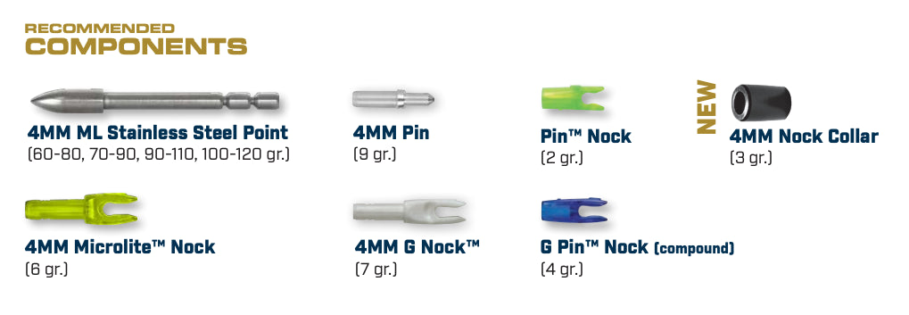 AVANCE 4MM SPORT SHAFTS (12 PACK)