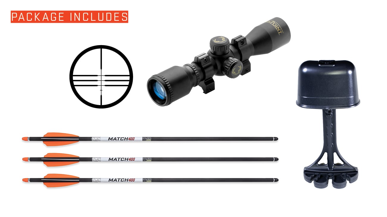 Wicked Ridge Commander M1, Rope-Sled, Multi-Line Scope, Peak XT