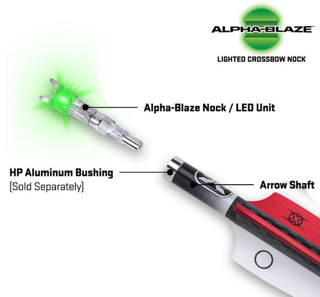 TenPoint Lighted Alpha-Blaze Pro Elite 400 Carbon Crossbow Arrows (3 pack)