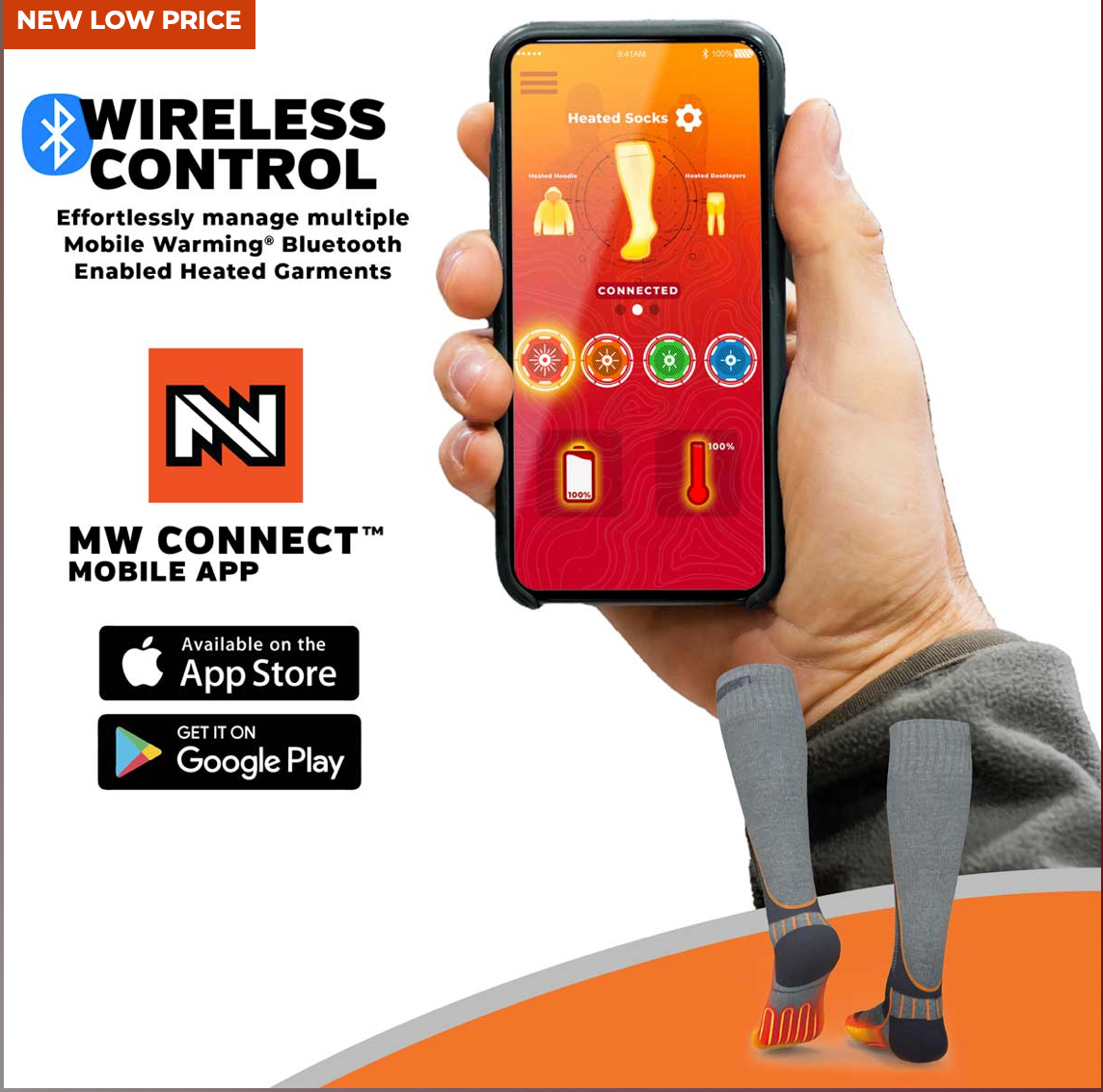 Mobile Warming Premium BT Wireless Heated Insoles