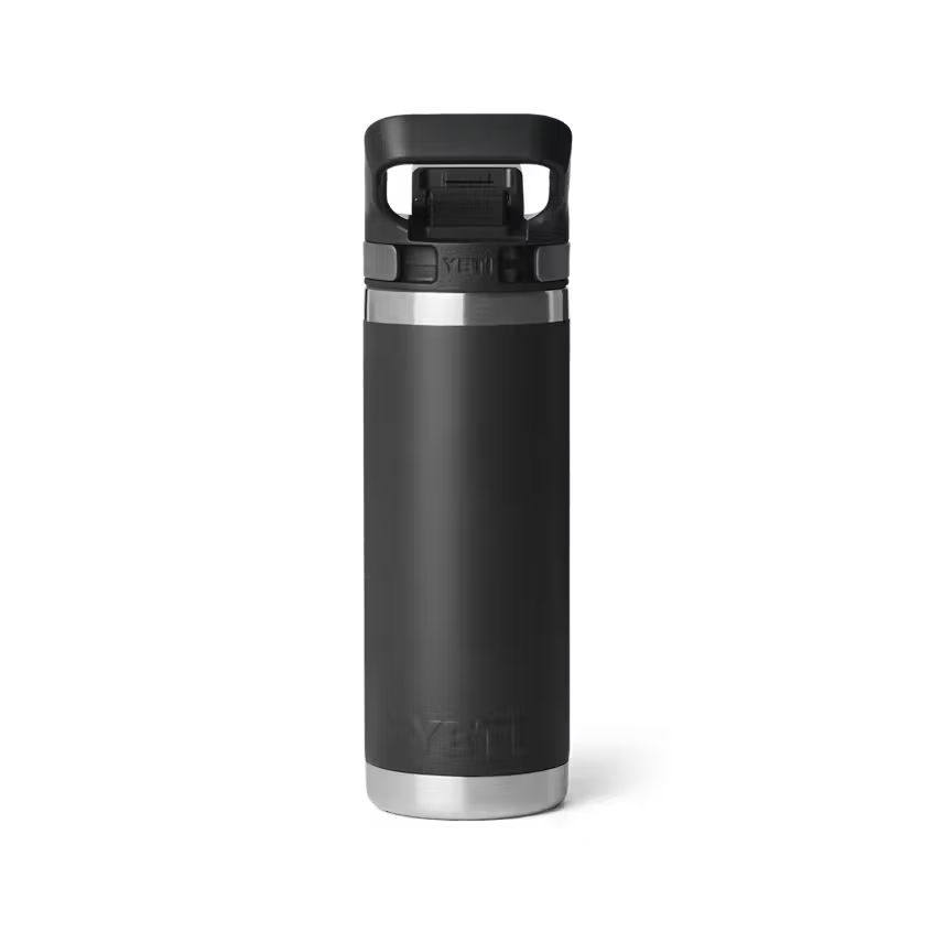 YETI Rambler 532 ML Water Bottle with Flip Chug Cap Black