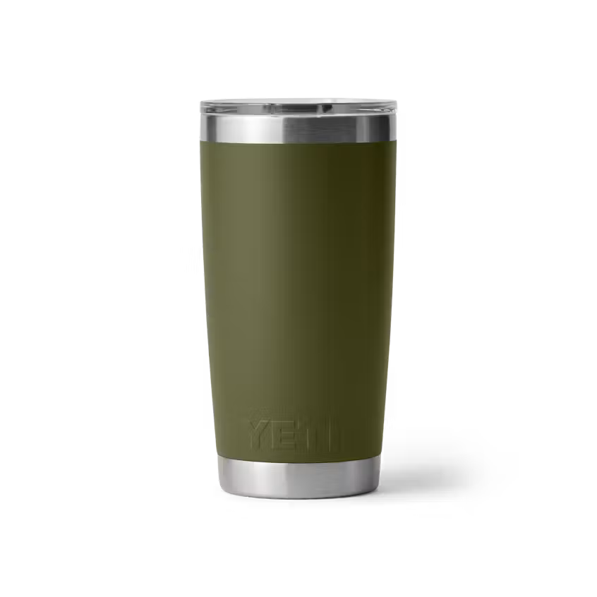 YETI Rambler 591 ML Tumbler with Magslider Lid Olive/King Crab Orange