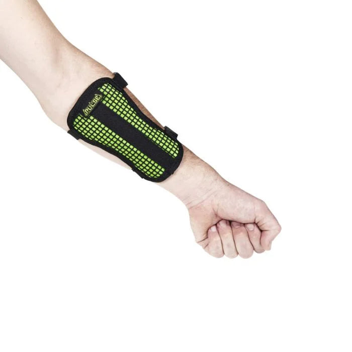 Allen Pulse Pulse Archery 2-Strap Mesh Arm Guard, Black/Green