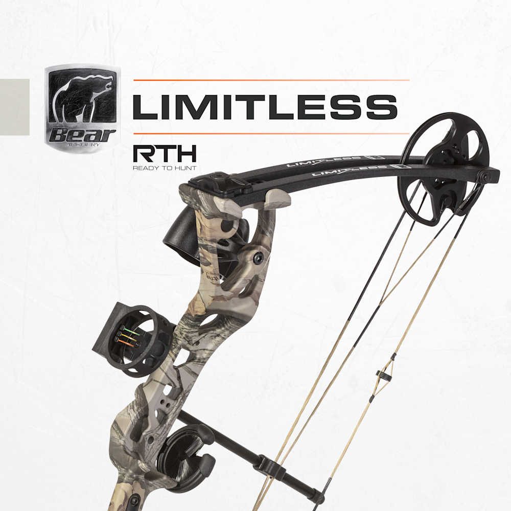 Bear Archery Limitless RTH Compound Bow - Tan / Right Hand / 25-50