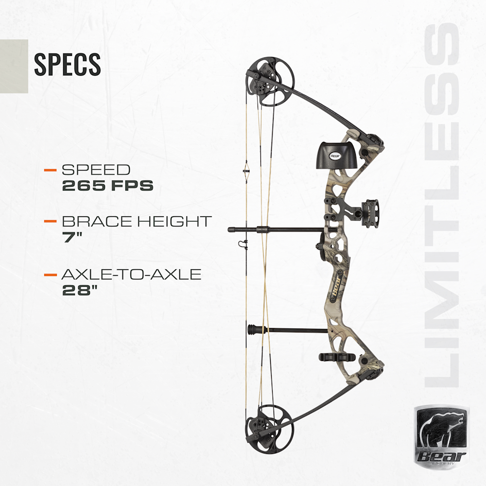 Bear Archery Limitless RTH Compound Bow - God's Country / Right Hand / 25-50