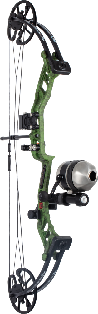 Cajun Bowfishing Sucker Punch Pro RTF w Reclaim Reel Bowfishing Bow - Slime Green / Right Hand / 20-50