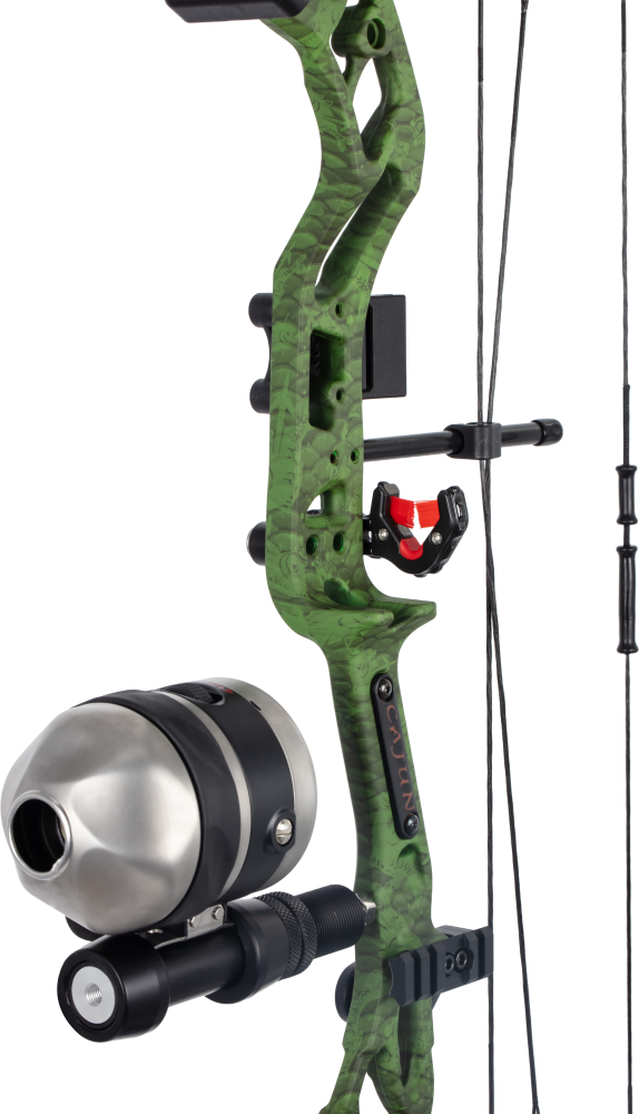 Cajun Bowfishing Sucker Punch Pro RTF w Reclaim Reel Bowfishing Bow - Slime Green / Right Hand / 20-50