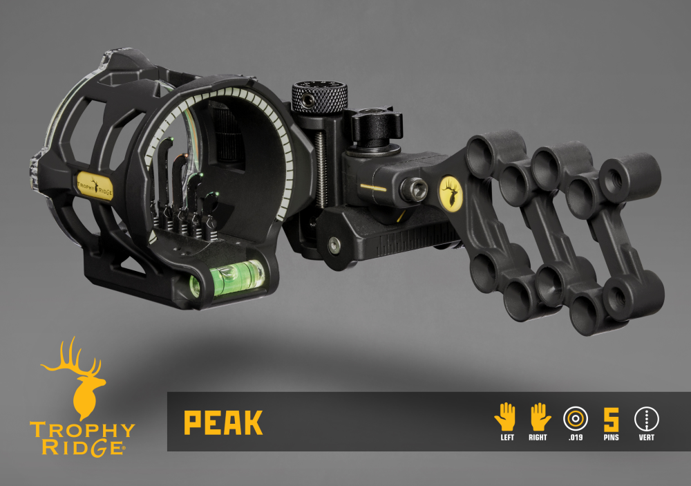 Trophy Ridge Peak Bow Sight - Left Hand / .019 / 5