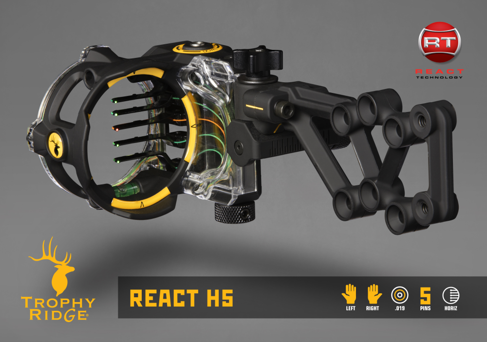Trophy Ridge React® H5™ Bow Sight - Black / Left Hand