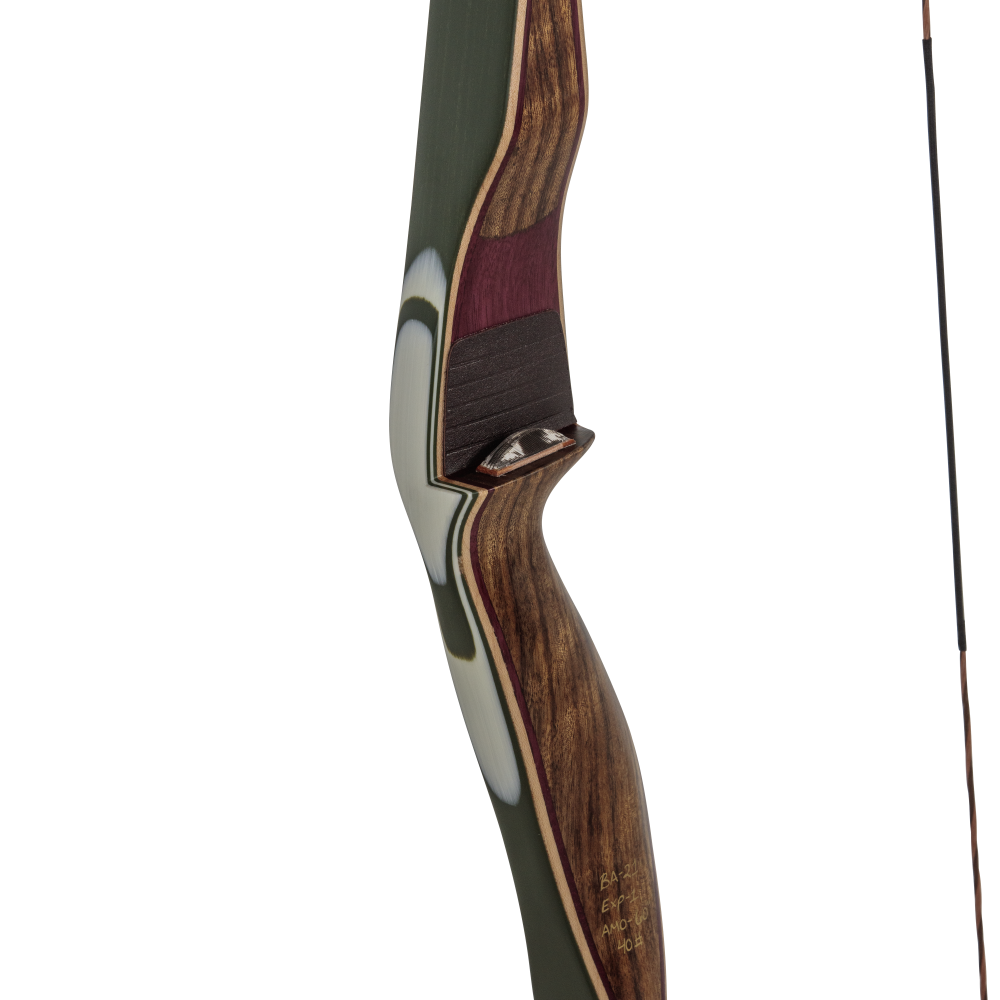 Bear Archery Kodiak Recurve Bow - Shedua/Purple Heart/Green Glass / Right Hand / 40 lbs.