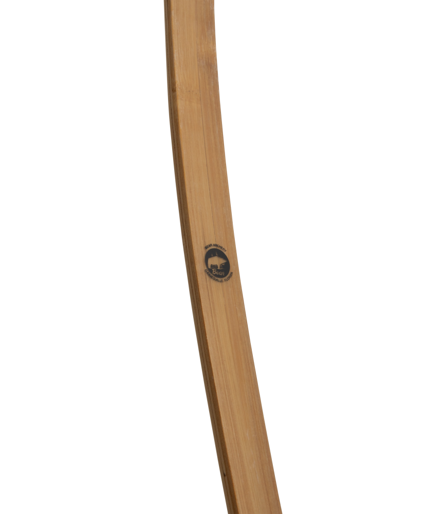 Bear Archery Montana Clear Glass Longbow - Flame Bamboo And Clear Glass / Left Hand / 45 lbs.