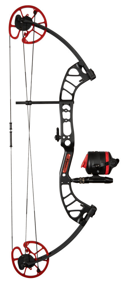 Cajun Bowfishing Shore Runner EVS Bowfishing Bow - Black/Red / Left Hand
