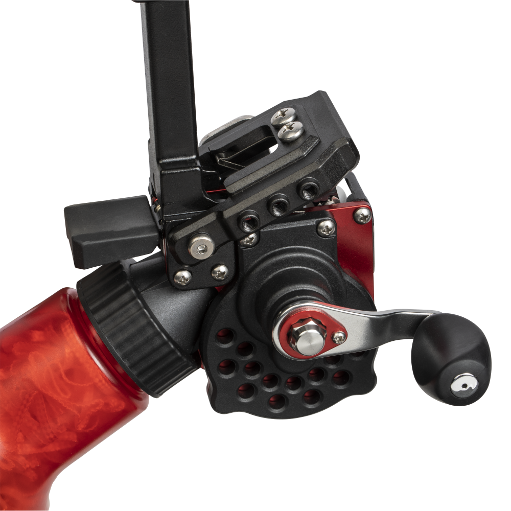 Cajun Bowfishing Winch Pro Bowfishing Reel - Red / Right Hand