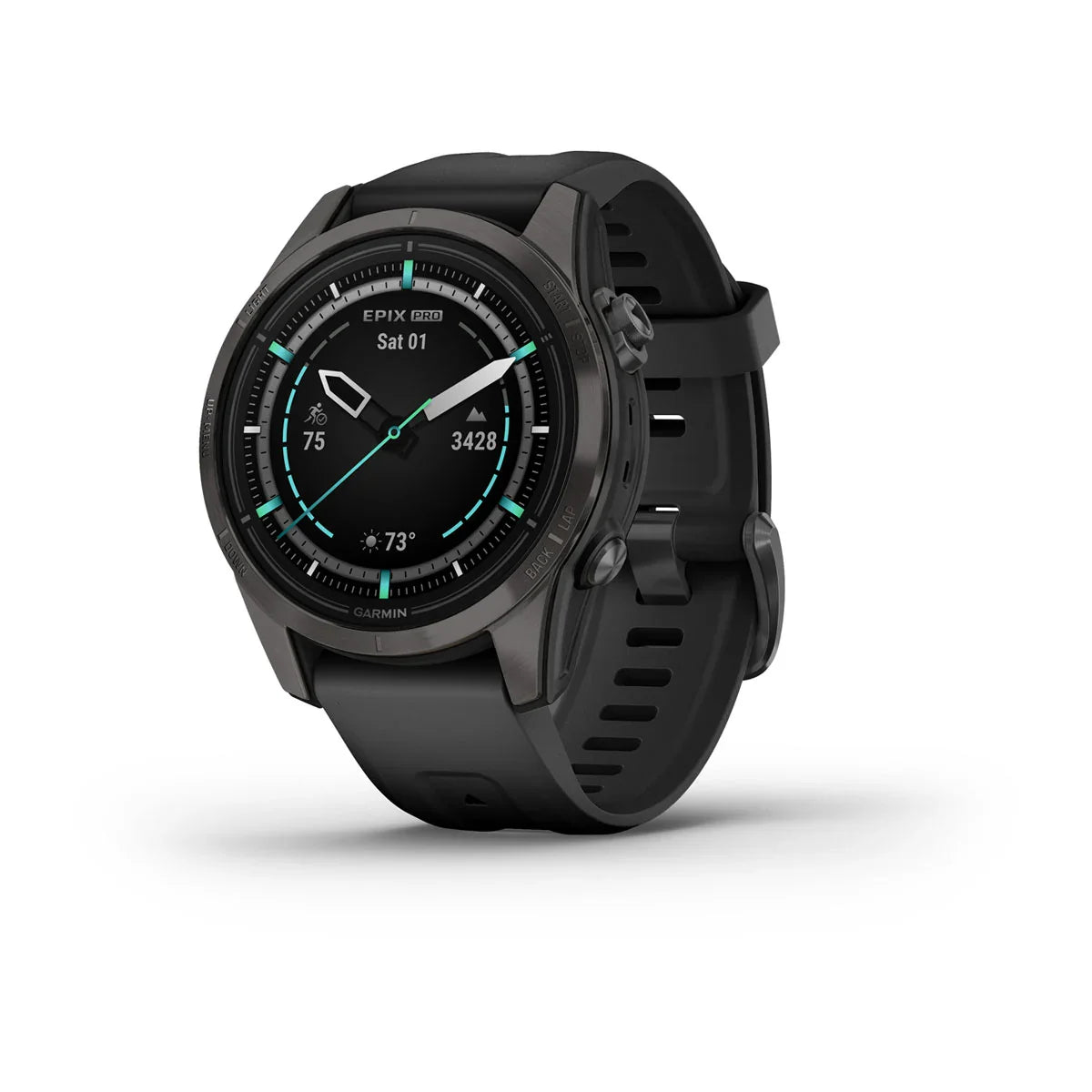 Garmin epix™ Pro (Gen 2) – Sapphire Edition Carbon Gray DLC Titanium with Black Band 42 mm