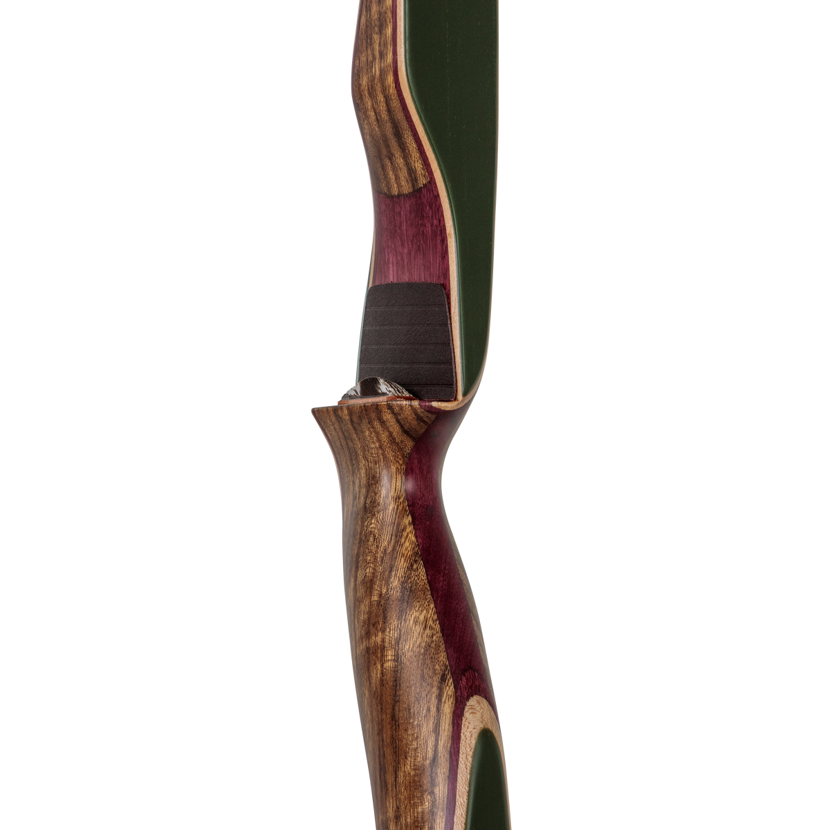 Bear Archery Kodiak Recurve Bow - Shedua/Purple Heart/Green Glass / Right Hand / 50 lbs.
