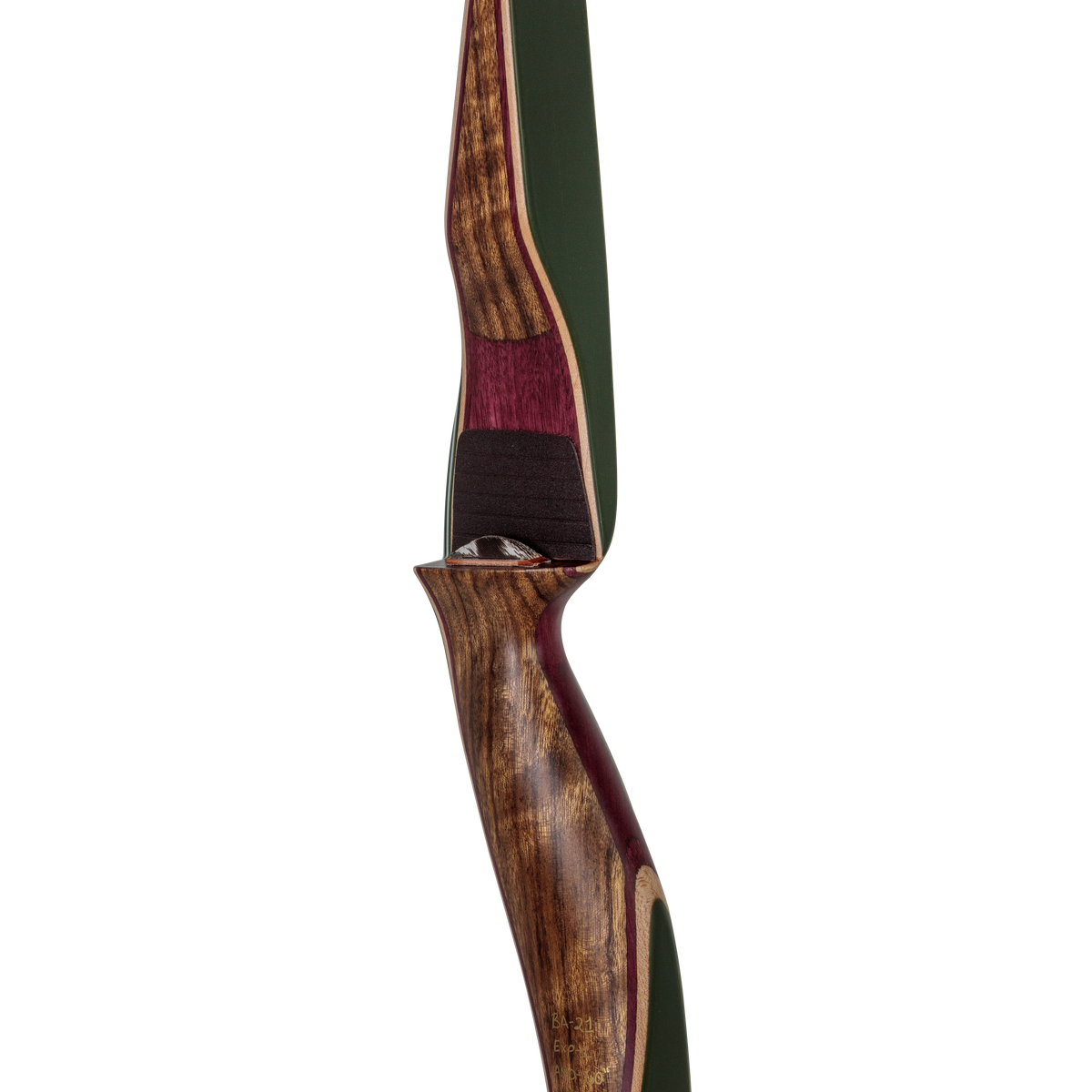 Bear Archery Kodiak Recurve Bow - Shedua/Purple Heart/Green Glass / Right Hand / 50 lbs.