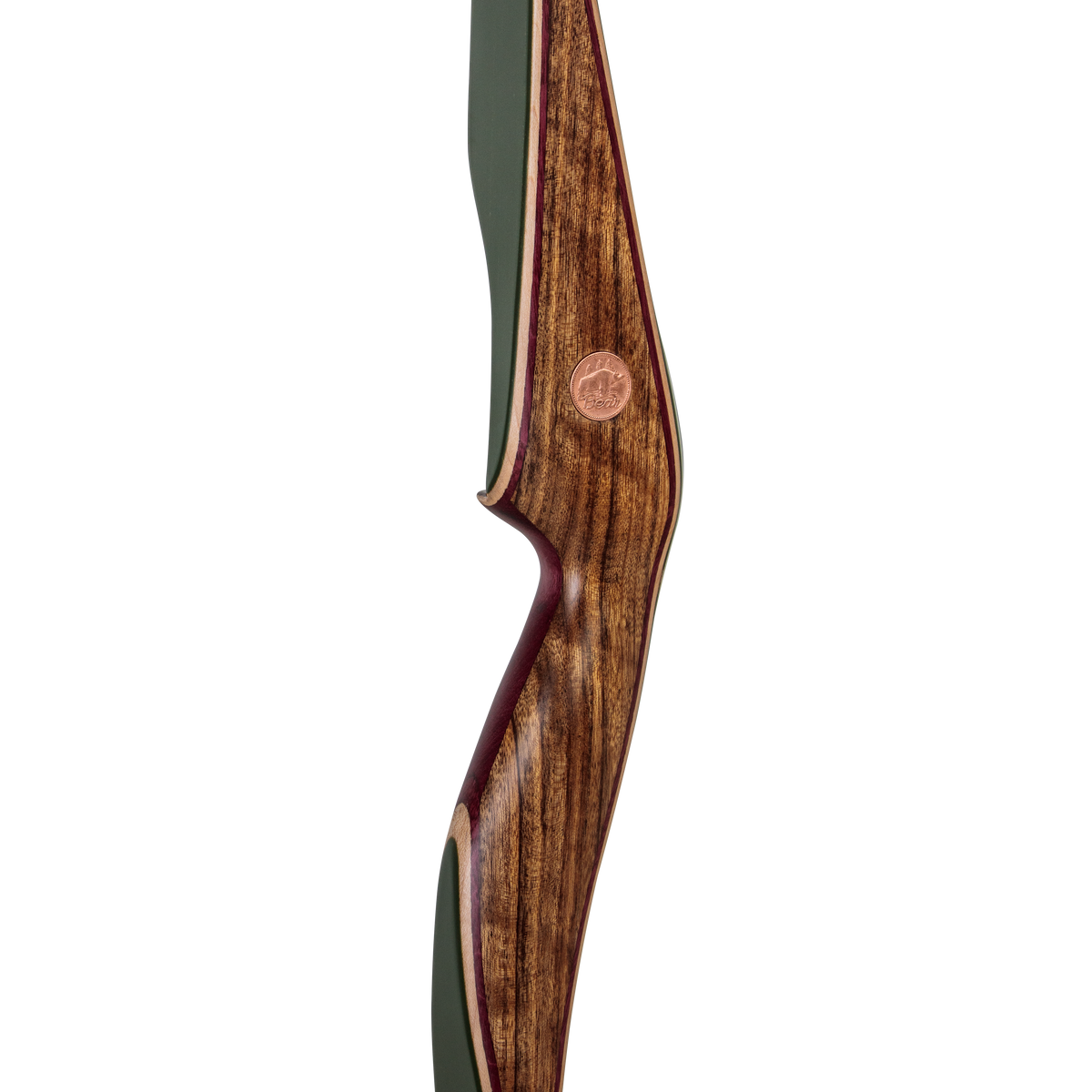 Bear Archery Kodiak Recurve Bow - Shedua/Purple Heart/Green Glass / Left Hand / 60 lbs.