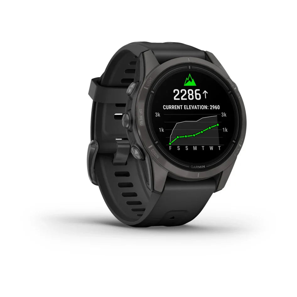 Garmin epix™ Pro (Gen 2) – Sapphire Edition Carbon Gray DLC Titanium with Black Band 42 mm