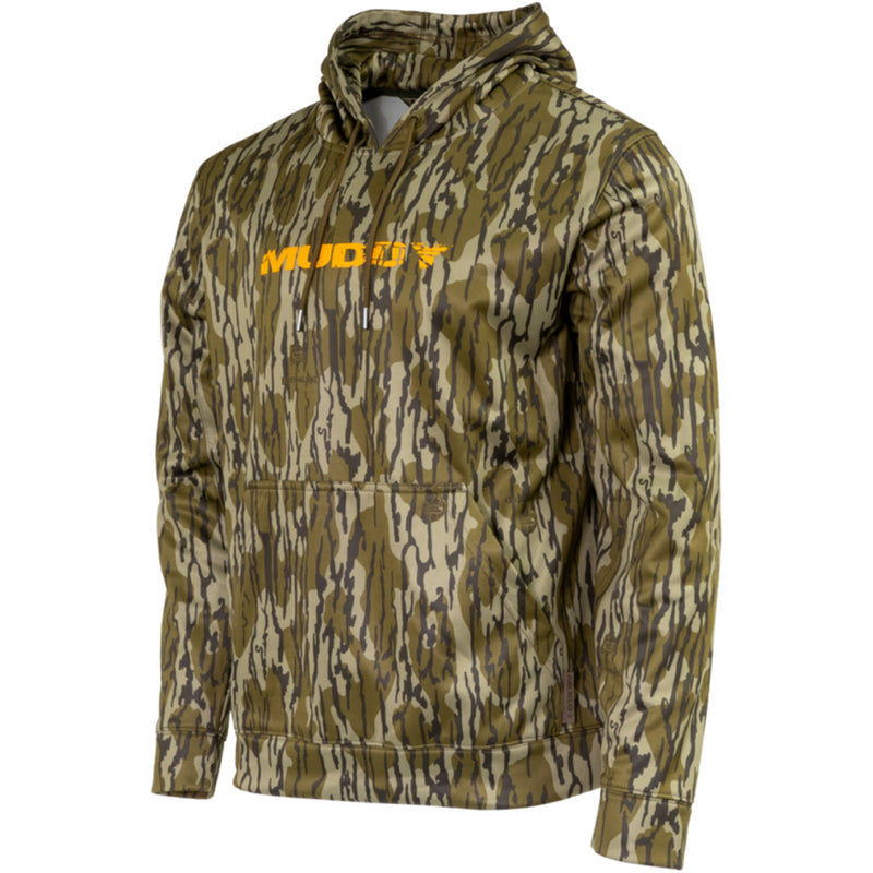Muddy TRX Performance Hoodie in Mossy Oak Bottomland camouflage, original High Falls product photo, 800 x 800
