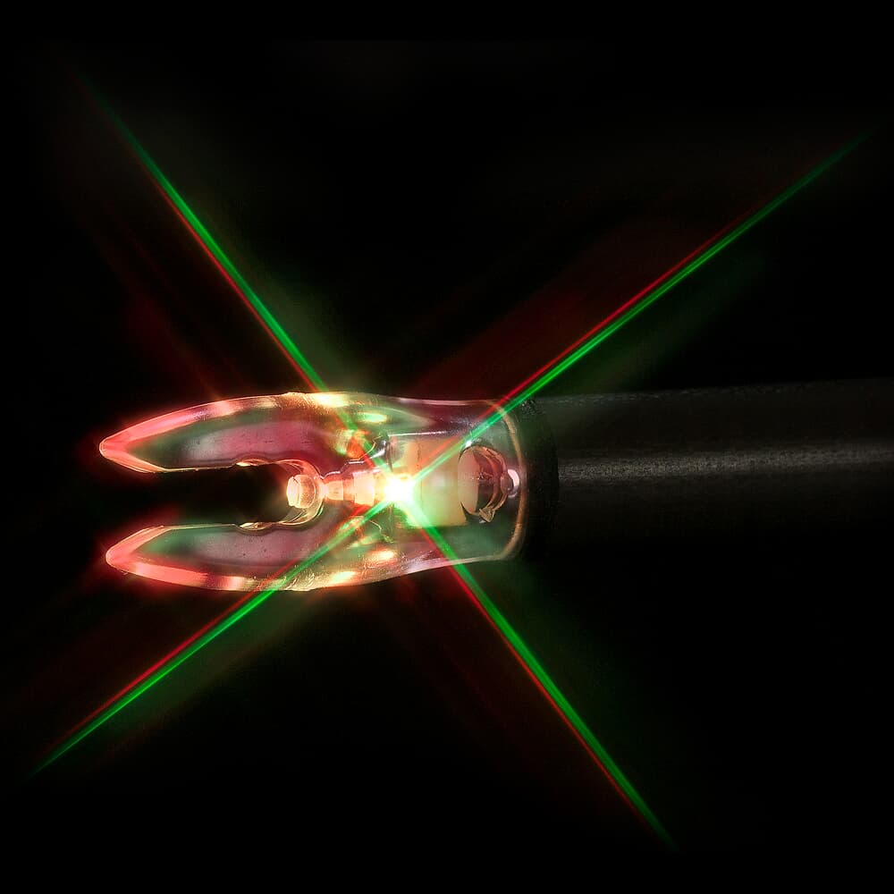 Nockturnal FIT Universal Lighted Nocks - Strobing Red/Green - 3 Pack