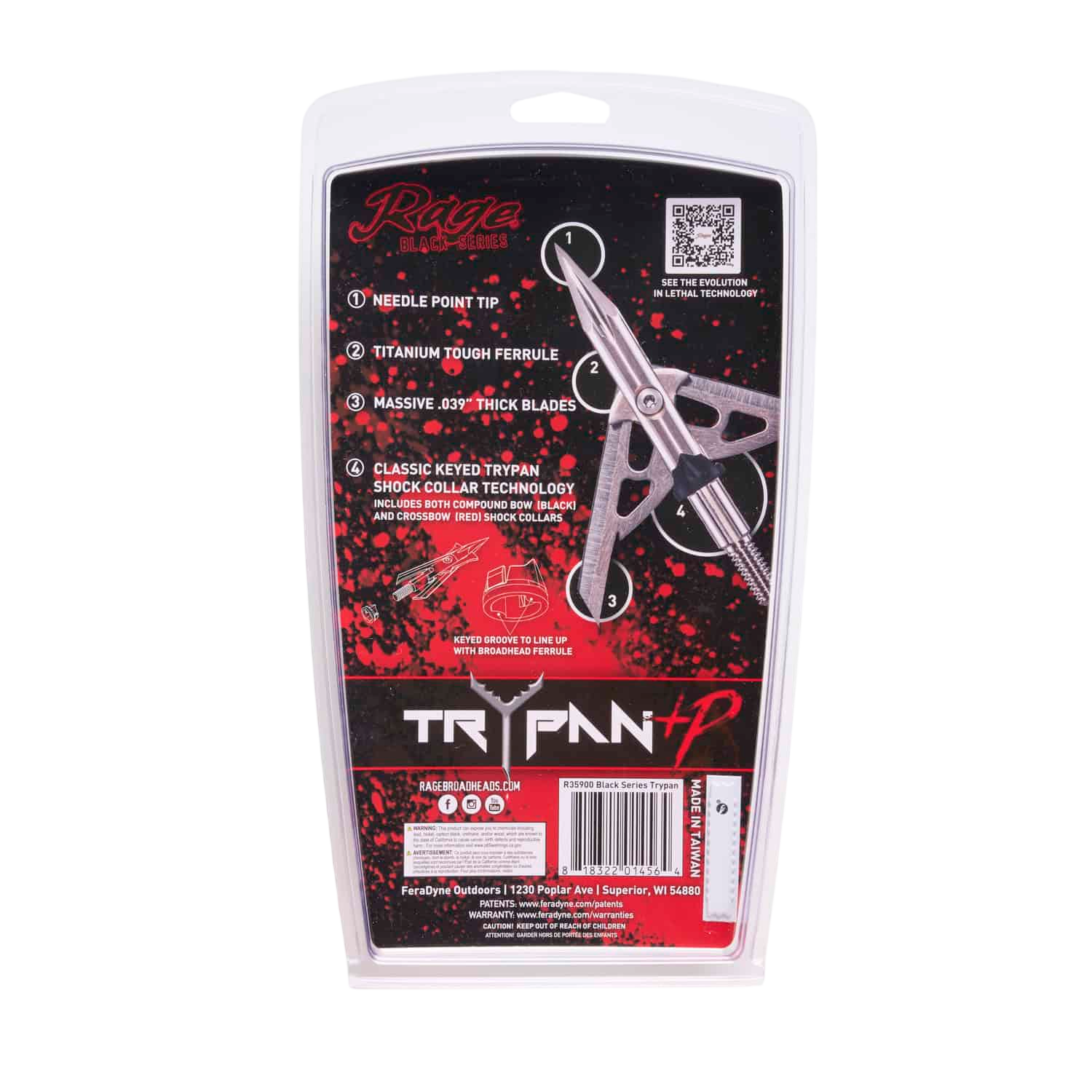 Rage Black Series Trypan 1.75in 3pk