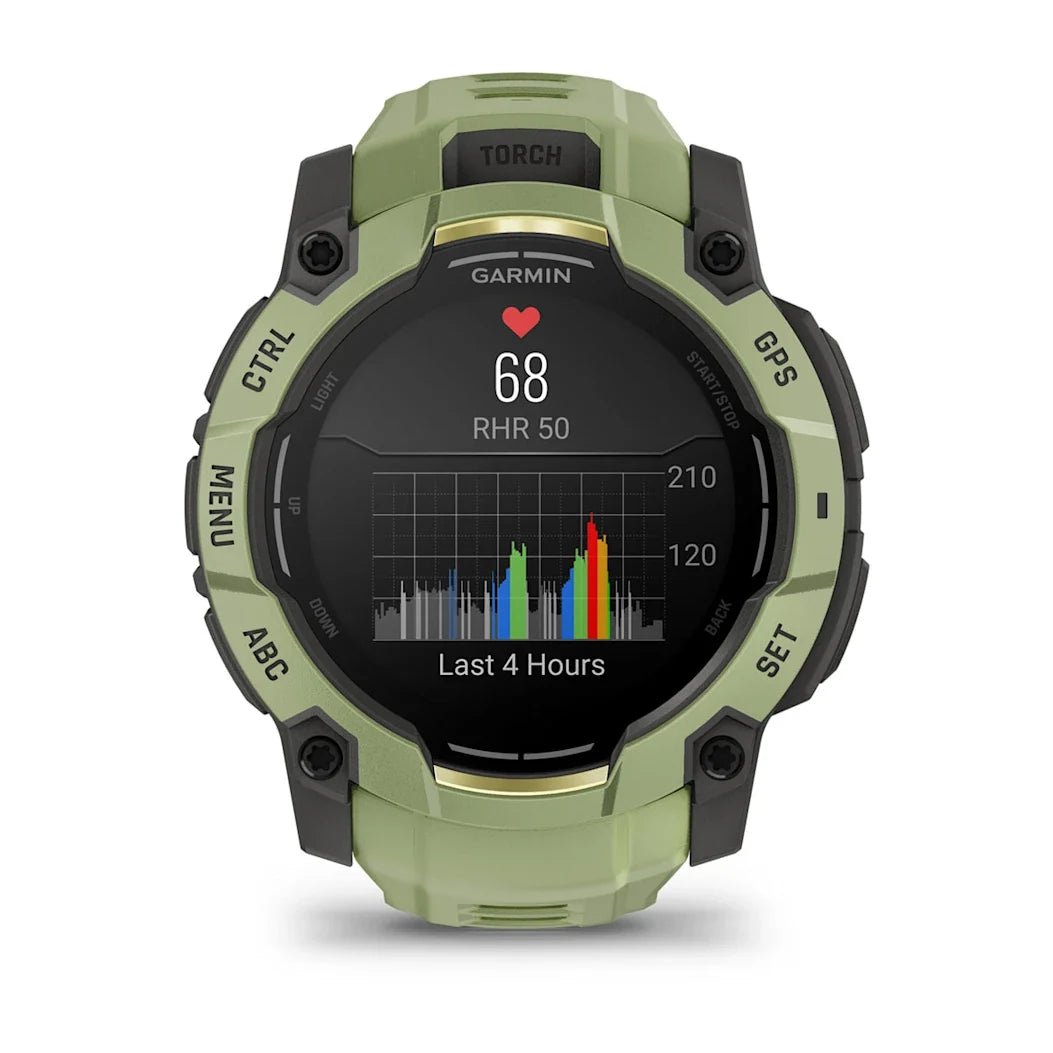 Garmin Instinct 3 – 50 mm AMOLED Fern Green with Fern Green Band