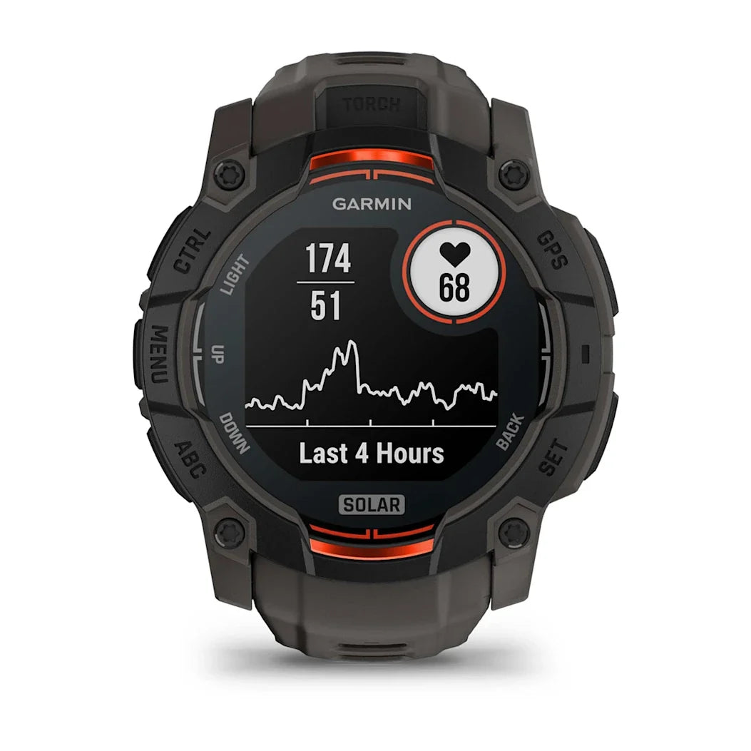 Garmin Instinct 3 – 50 mm Solar Black with Charcoal Band