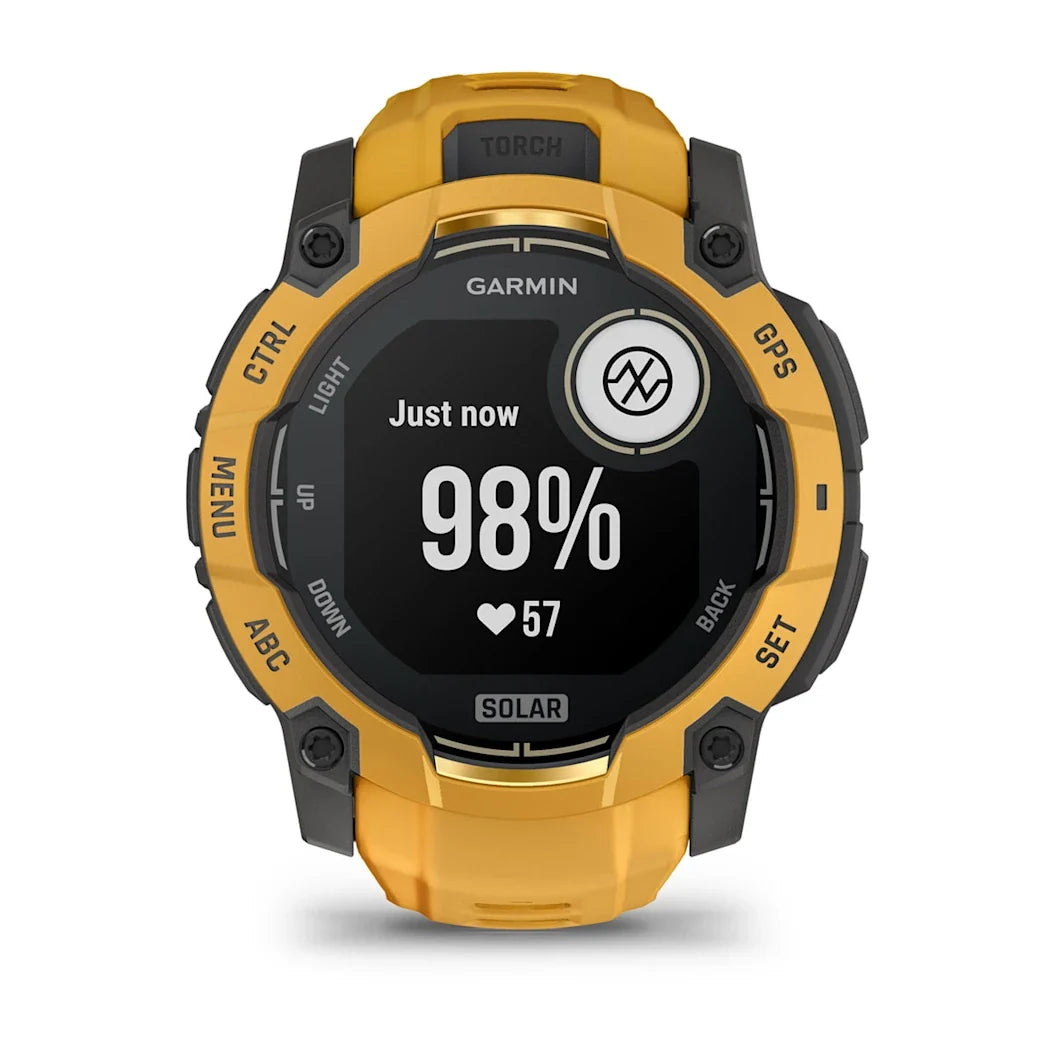 Garmin Instinct 3 – 50 mm Solar Sunburst with Sunburst / Gray Band